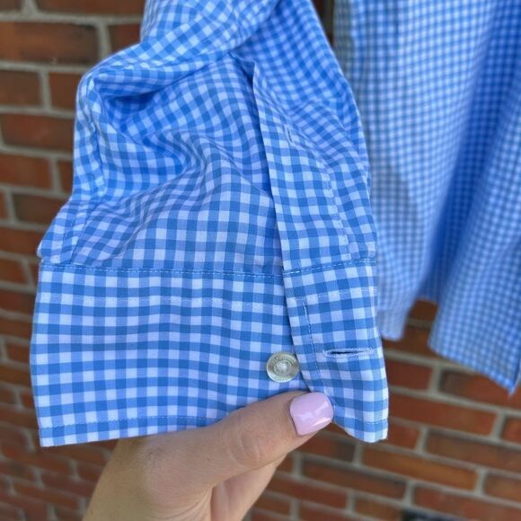 Vineyard Vines Blue and White Checkered Men's Shirt - Picture 6 of 10